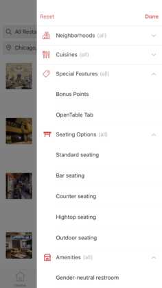 Illustration for article titled OpenTable now lets you choose seats in a restaurant